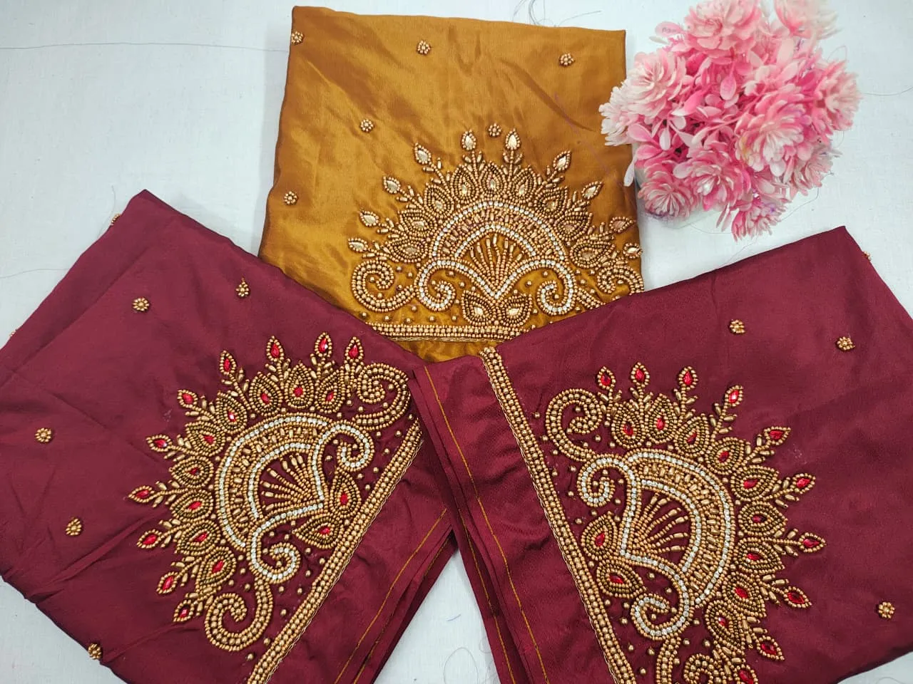 BudgetFriendly Aari Work Blouse Online Stunning Royal Blue Peacock Feather Design - Image 5