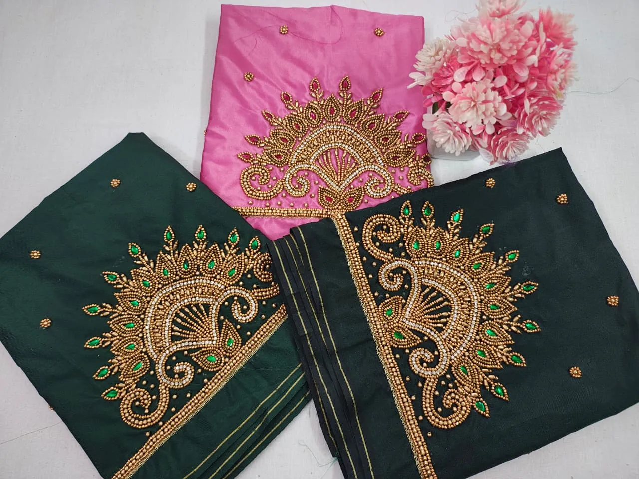 BudgetFriendly Aari Work Blouse Online Stunning Royal Blue Peacock Feather Design - Image 7