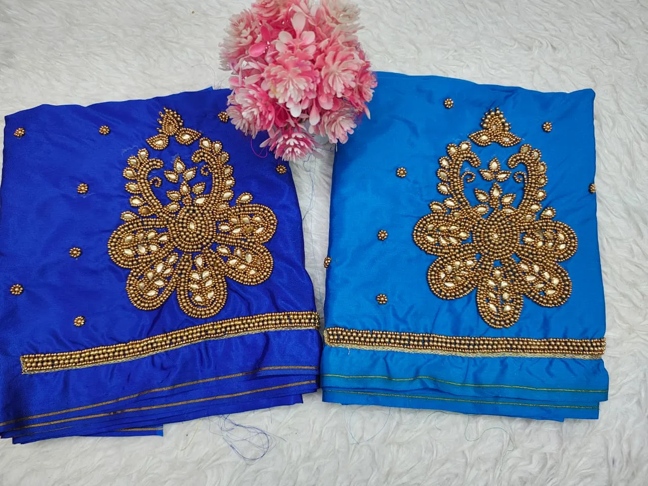 Charming Bottle Green Buti Aari Blouse Affordable Elegant Ready to Stitch - Image 2