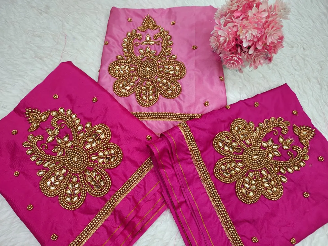 Charming Bottle Green Buti Aari Blouse Affordable Elegant Ready to Stitch - Image 3