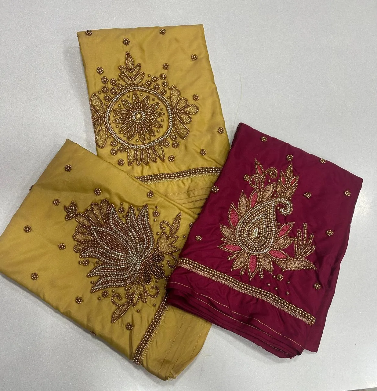 Elegant Coffee Brown Aari Work Blouse Custom Sizes Budget-Friendly Luxury - Image 10