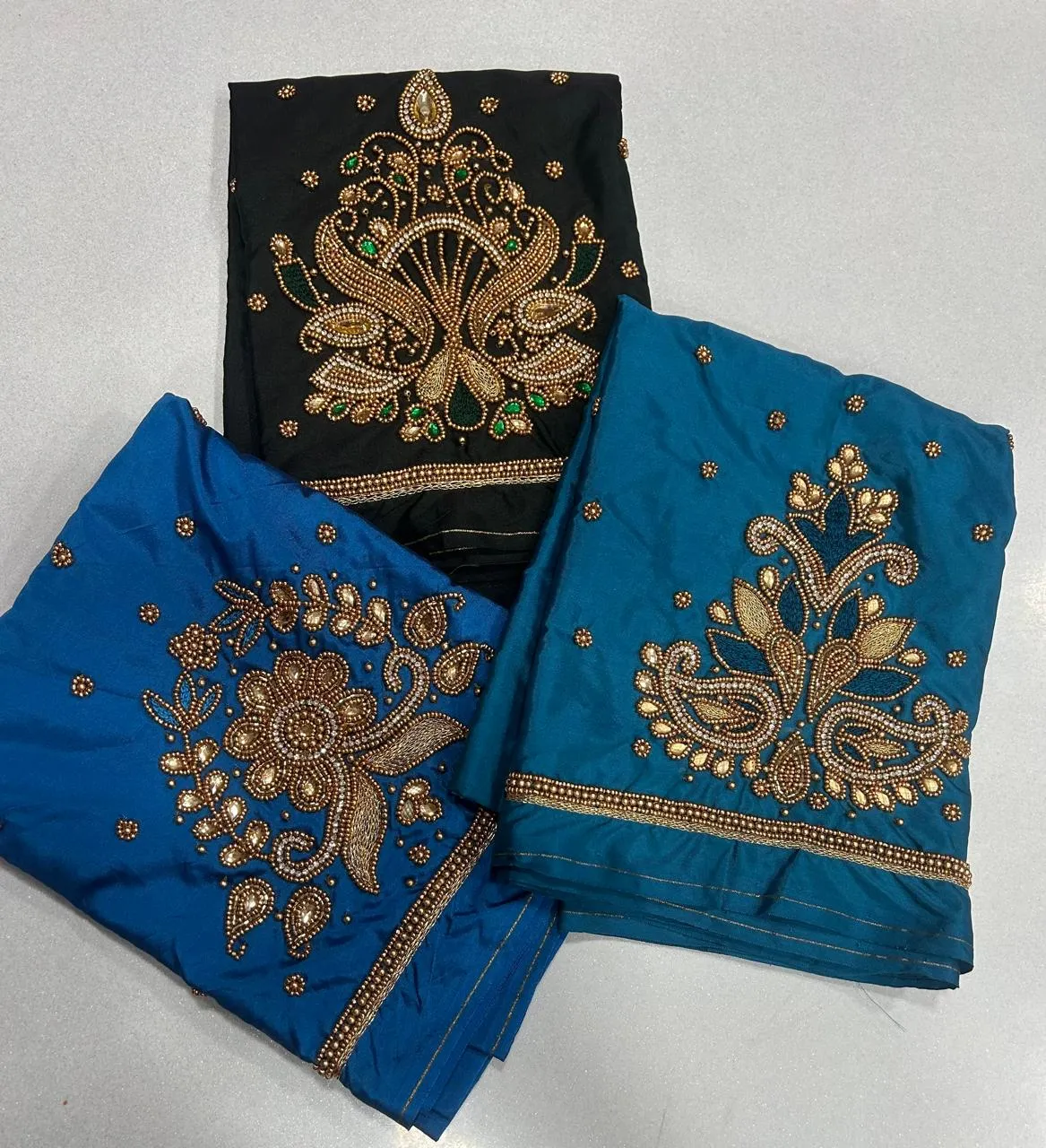 Elegant Coffee Brown Aari Work Blouse Custom Sizes Budget-Friendly Luxury - Image 2