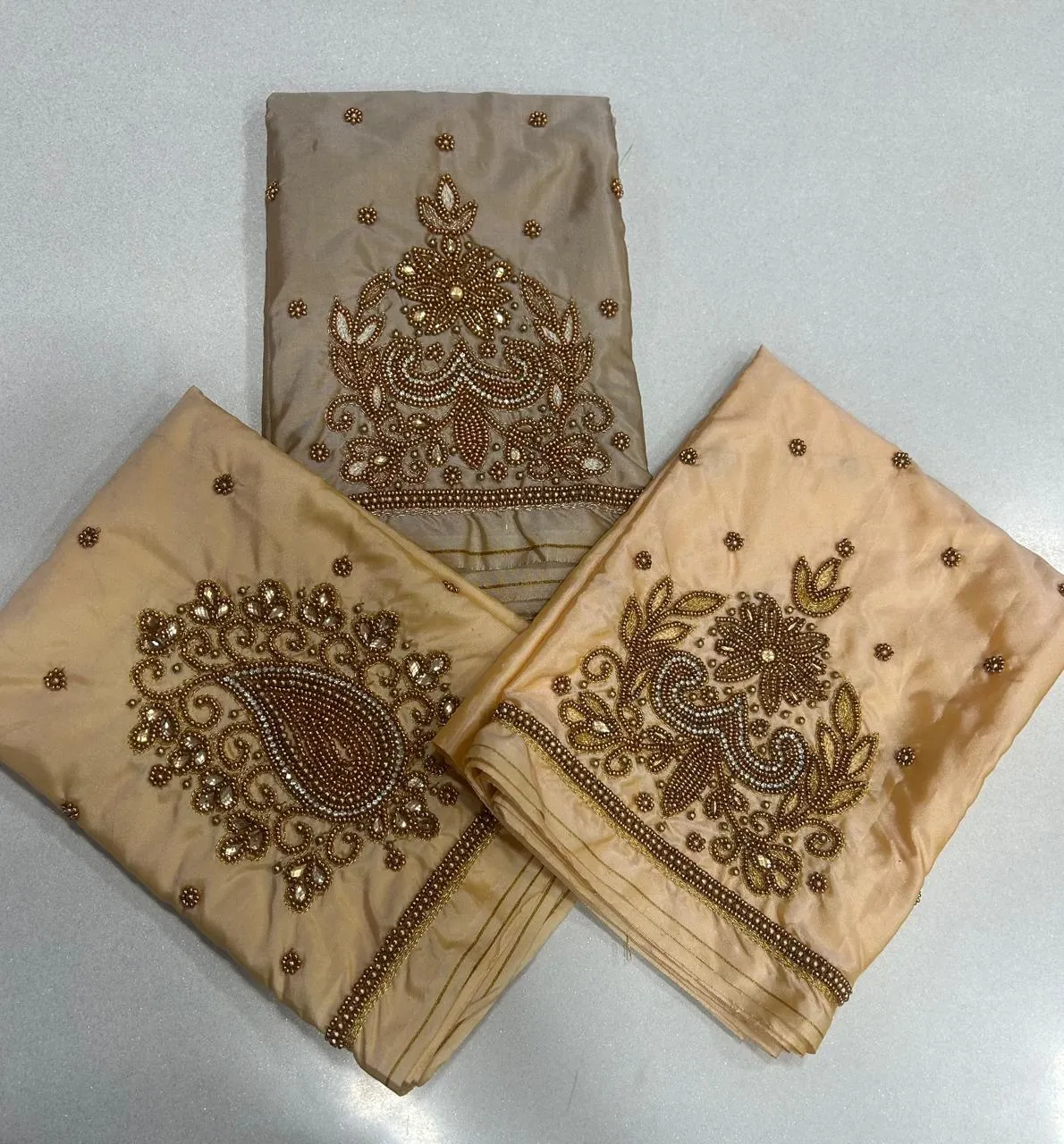 Elegant Coffee Brown Aari Work Blouse Custom Sizes Budget-Friendly Luxury - Image 8