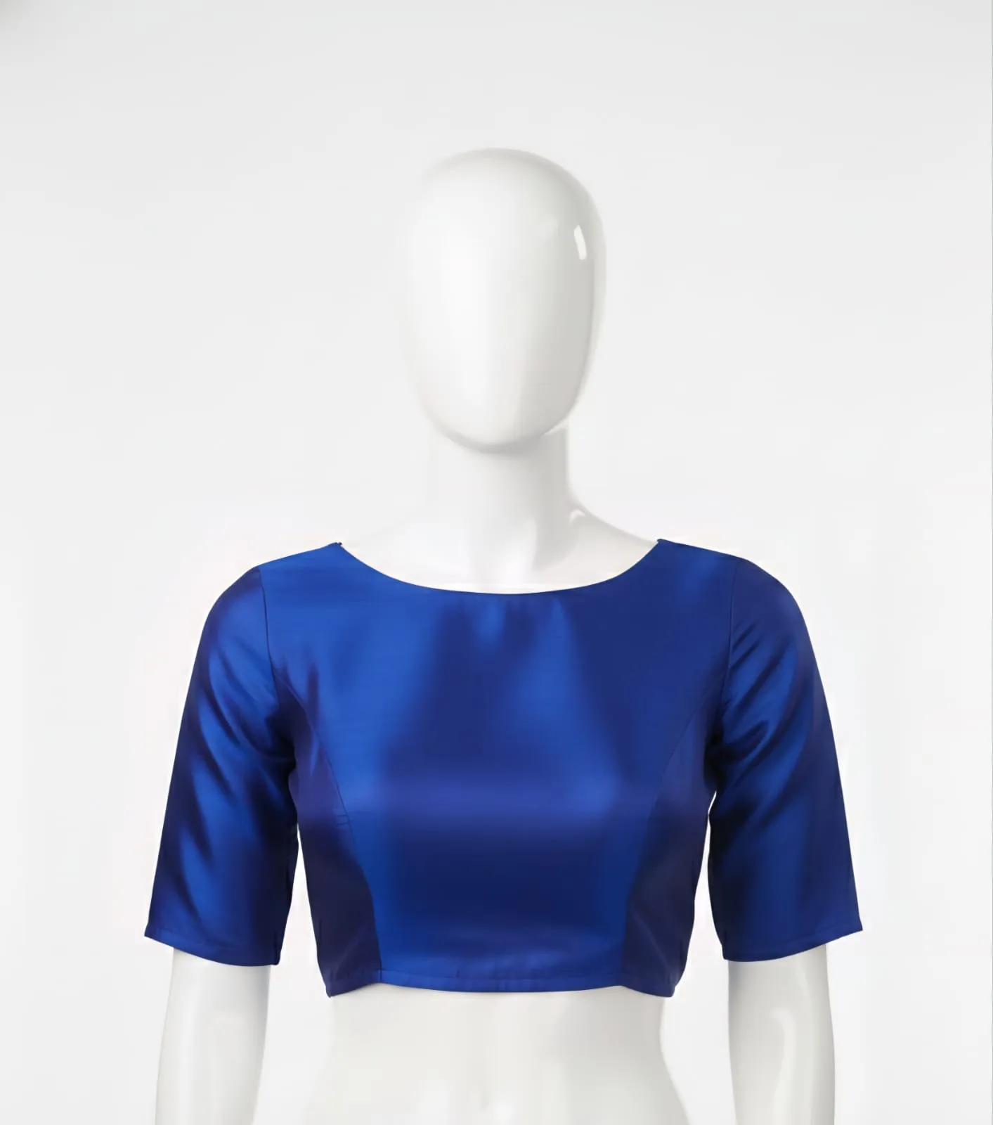 Exclusive Boat Neck Gold Fancy Blouse Custom Sizes Premium Look, Discount Offer - Image 2