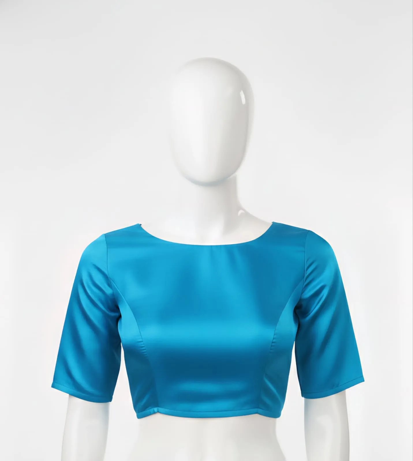 Exclusive Boat Neck Gold Fancy Blouse Custom Sizes Premium Look, Discount Offer - Image 8