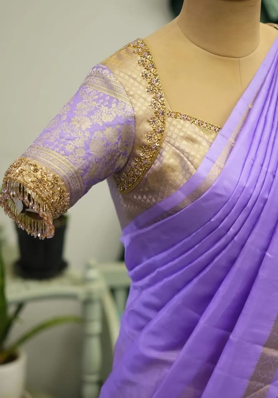 Exclusive Bridal Wedding Blouse with Heavy Gold Zardosi Maggam Embroidery Custom Made Elegance - Image 3