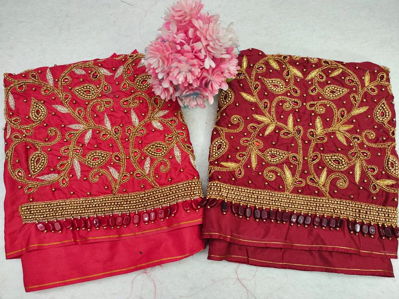 Exclusive Discount on Yellow Kodi Design Aari Work Blouse Elegant Craftsmanship Under Budget - Image 2