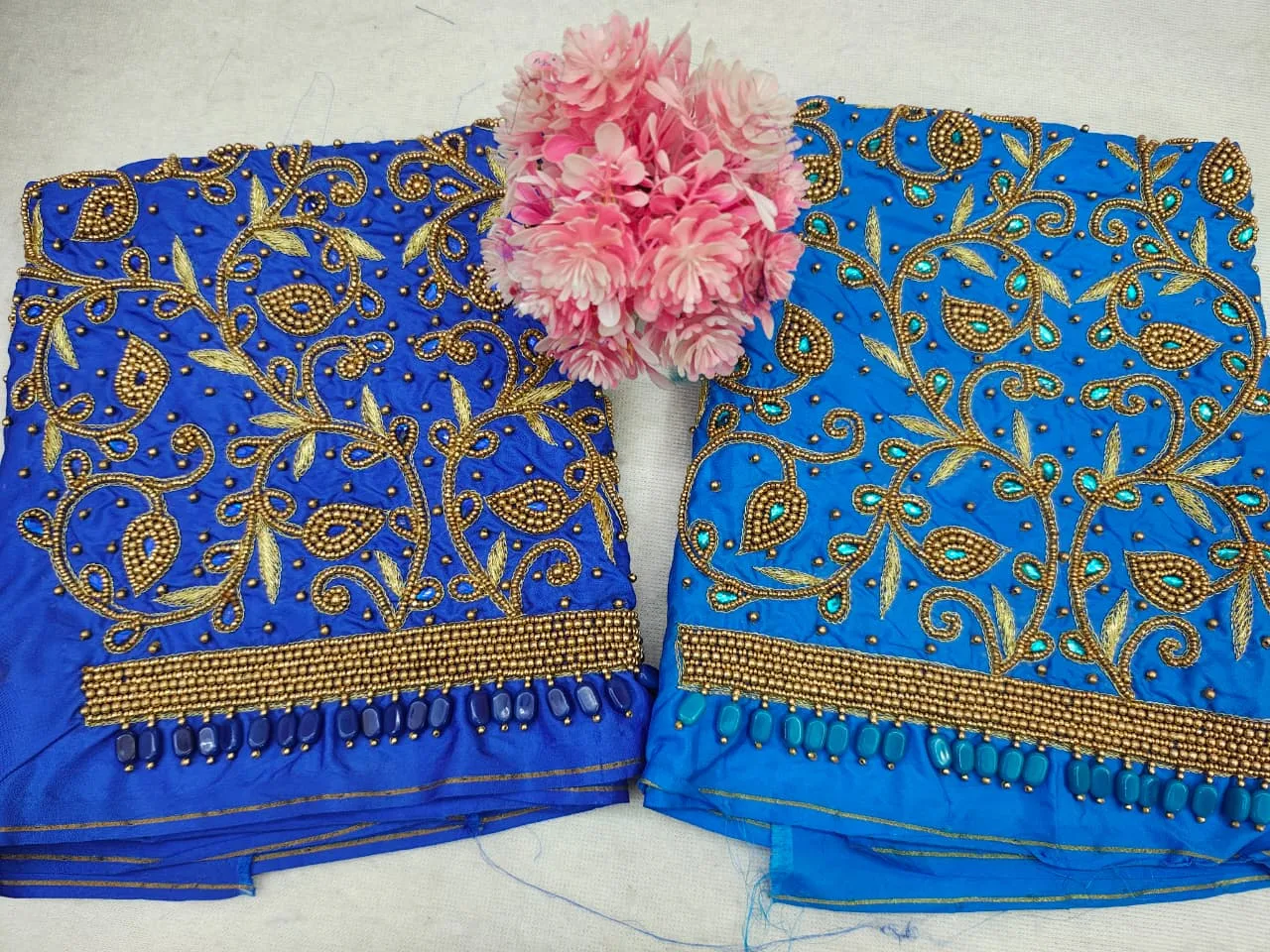 Exclusive Discount on Yellow Kodi Design Aari Work Blouse Elegant Craftsmanship Under Budget - Image 4