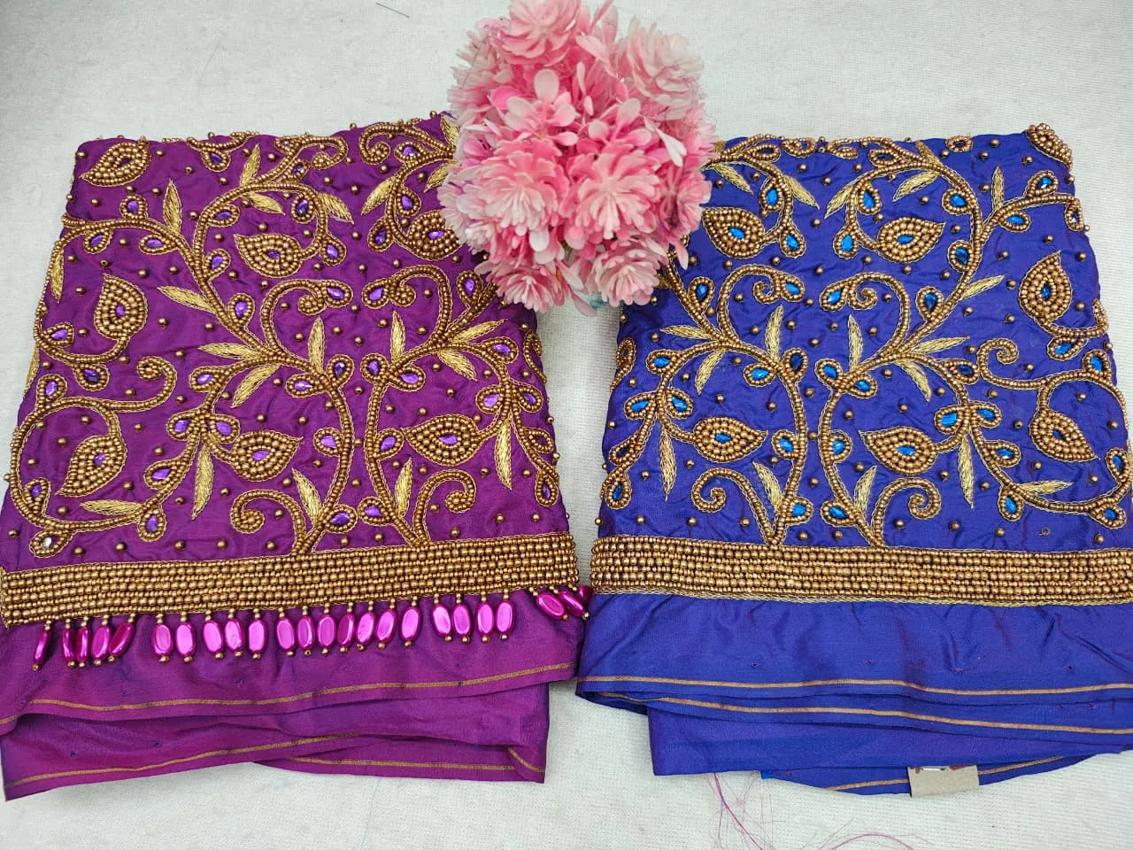 Exclusive Discount on Yellow Kodi Design Aari Work Blouse Elegant Craftsmanship Under Budget - Image 6