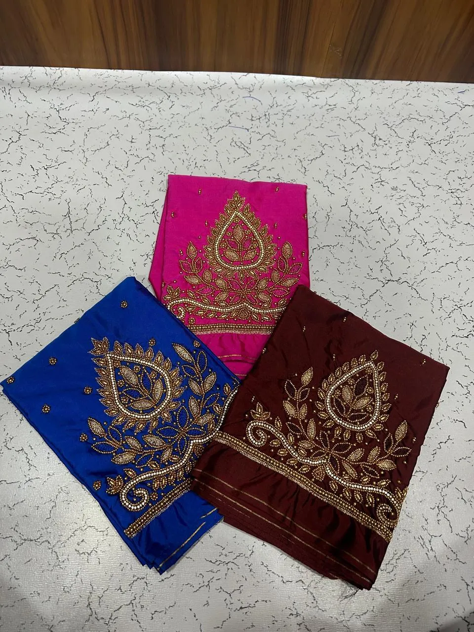 Exclusive Offer Lavender Tilkam Border Fancy Aariwork Blouse Premium Look PocketFriendly Price - Image 3