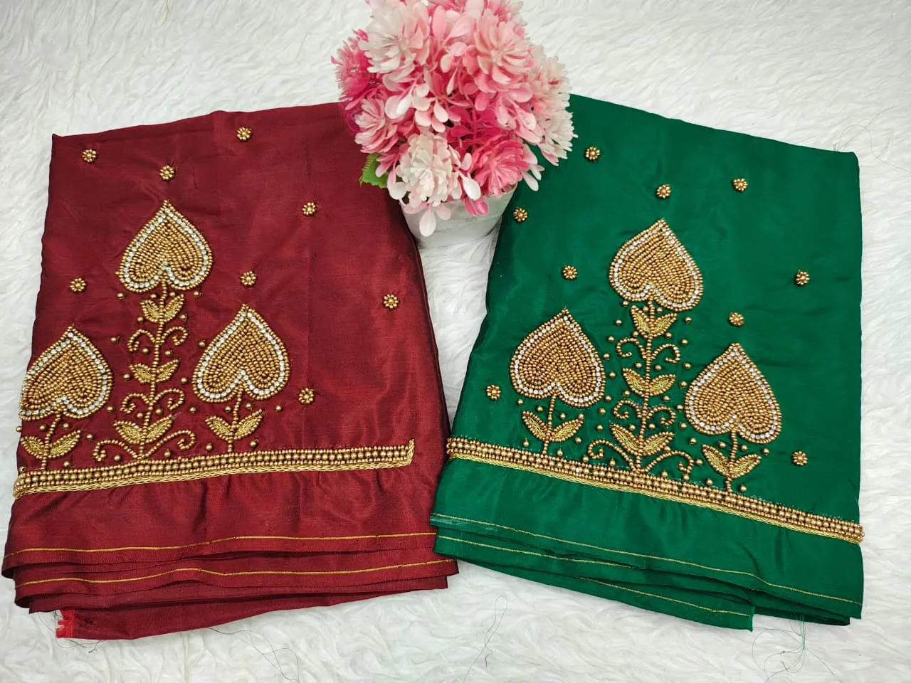 Grace Redefined Badam Buti Aari Work Blouse in Custom Sizes Best Budget Offer