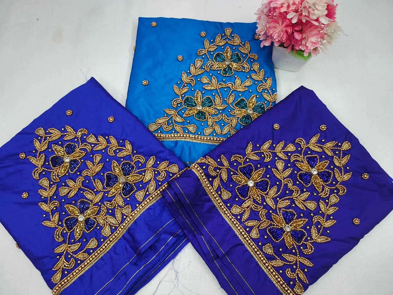 HotSelling Pink Kodi Design Blouse Premium Aari Work at Exclusive Price - Image 9