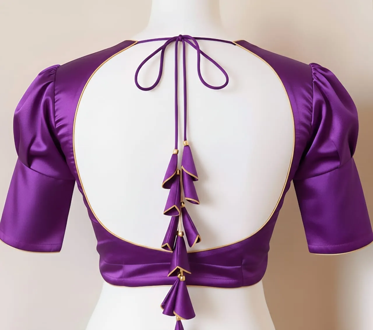 Luxury Cotton Silk Deep Back Neck Blouse  ReadytoWear Perfection