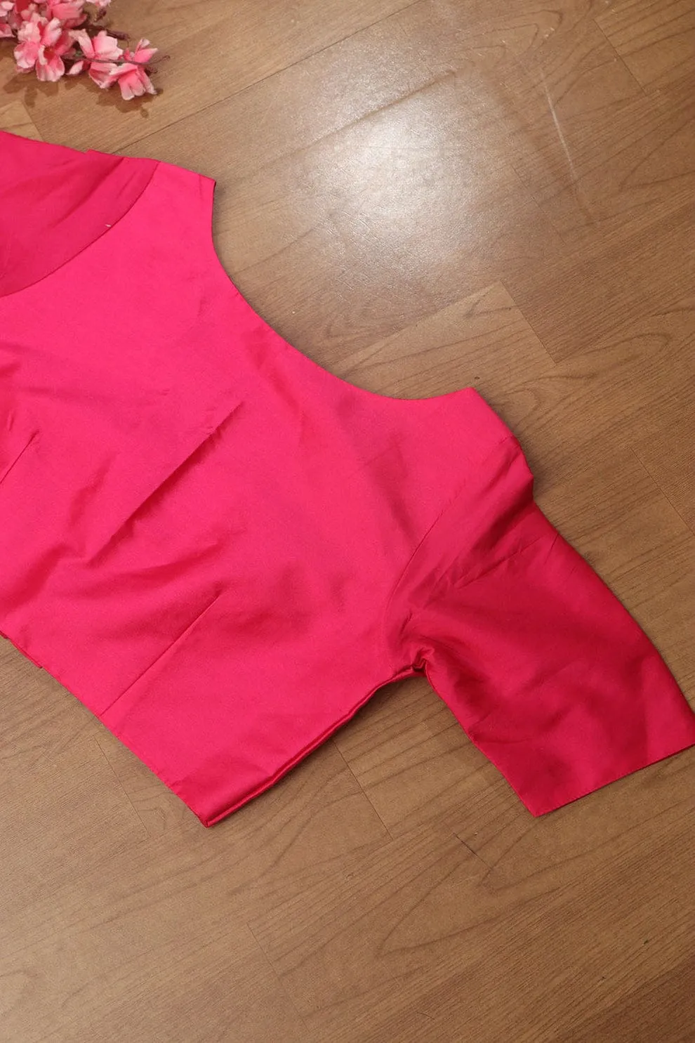 Pink Premium VNeck Designer Blouse Elegant BudgetFriendly, Custom Fit for Every Size - Image 2