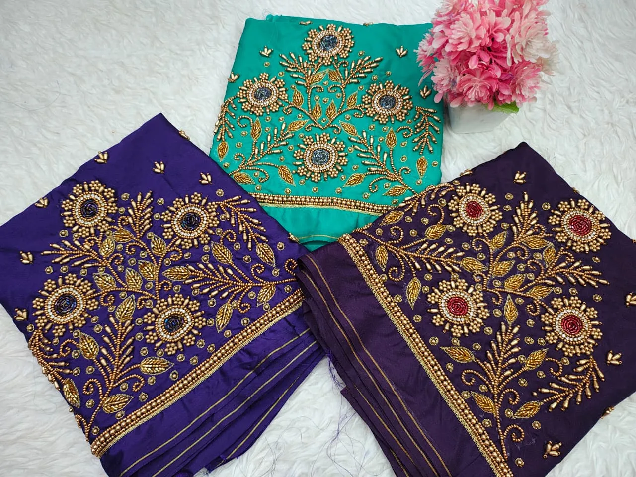 Premium Bottle Green Aari Work Blouse BudgetFriendly Luxury in Custom Sizes Exclusive Discount Offer - Image 8