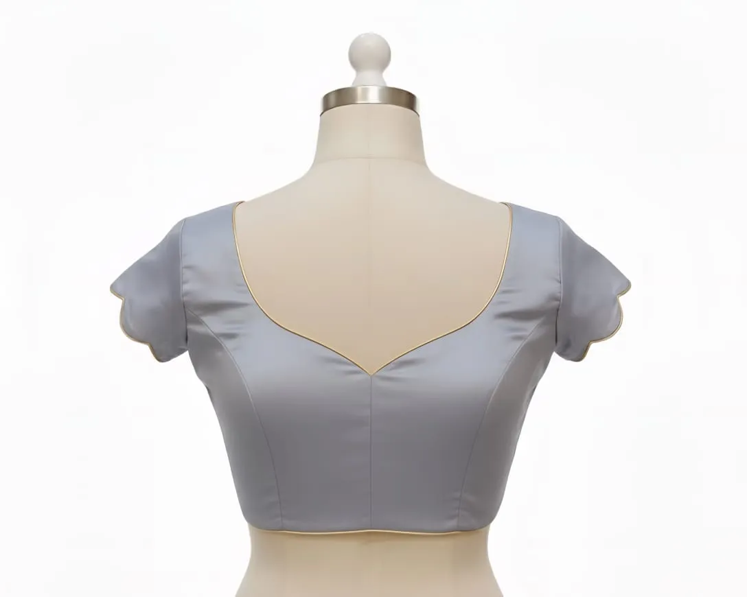 Premium Cotton Silk DeepNeck Cutwork Blouse  Trending Viral Ready-to-Wear Edition