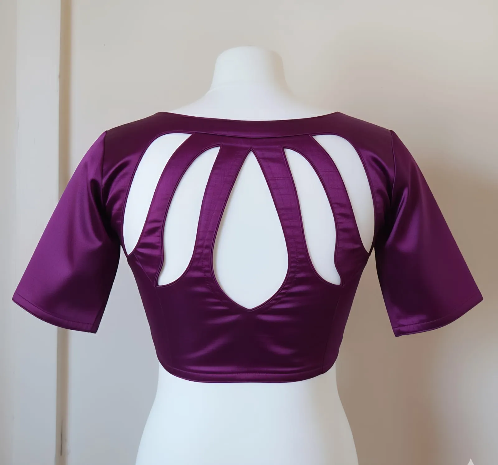 Premium Lotus BackNeck Designer Blouse Ready-to-Wear Elegance - Image 2