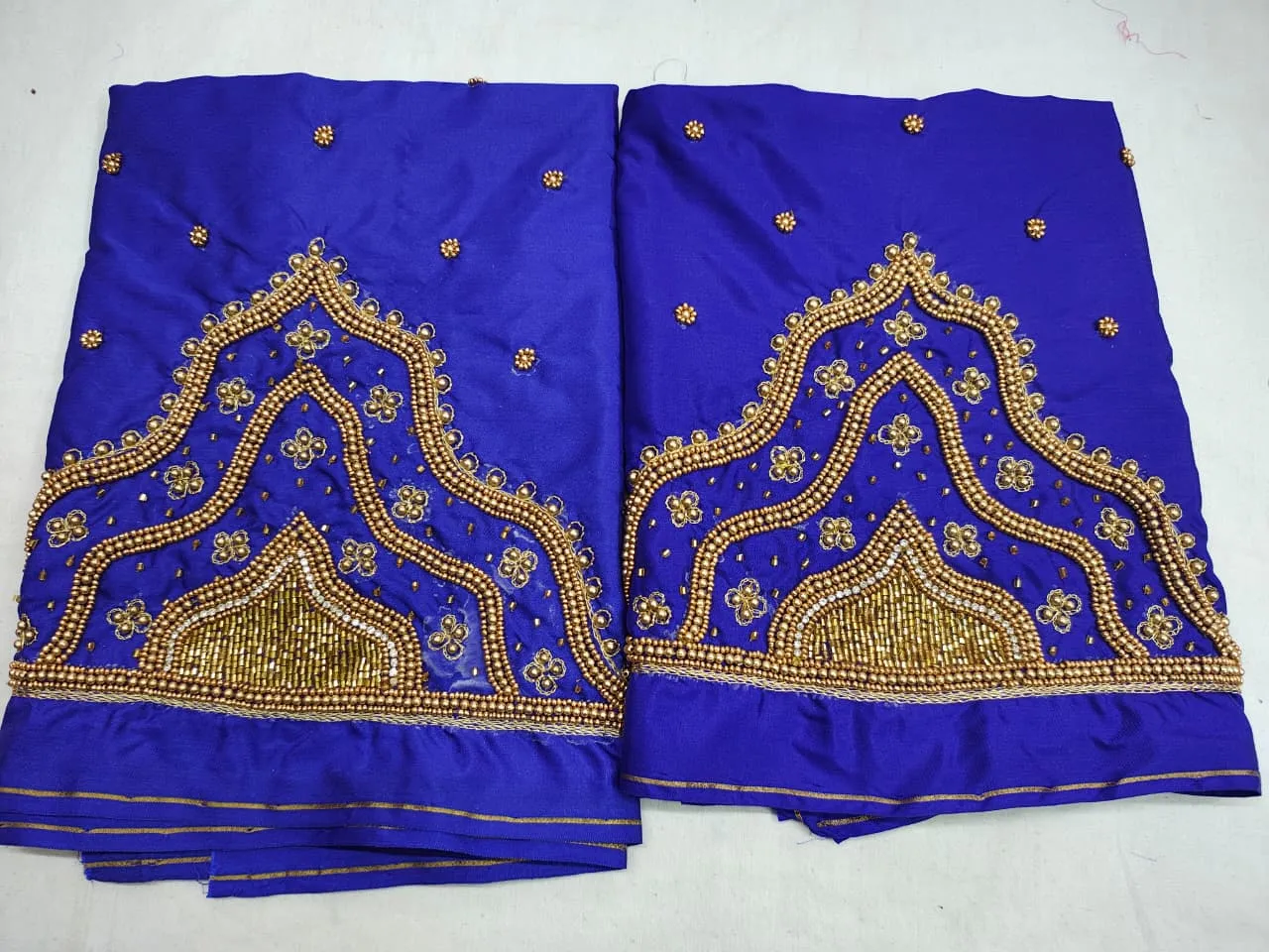 Red Temple Design Aari Work Blouse Premium Craft at Budget Price Limited Discount Offer - Image 2