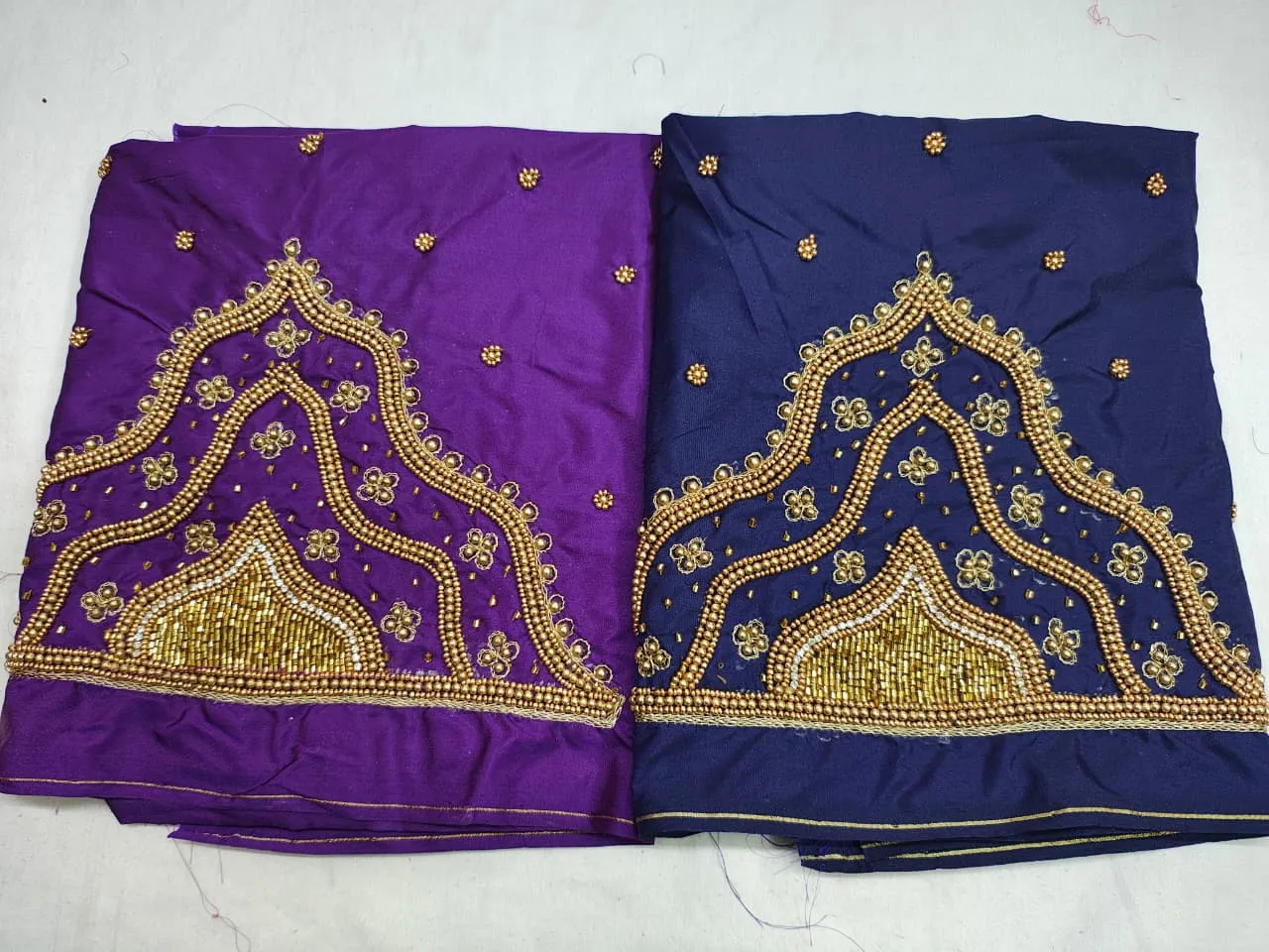 Red Temple Design Aari Work Blouse Premium Craft at Budget Price Limited Discount Offer - Image 3