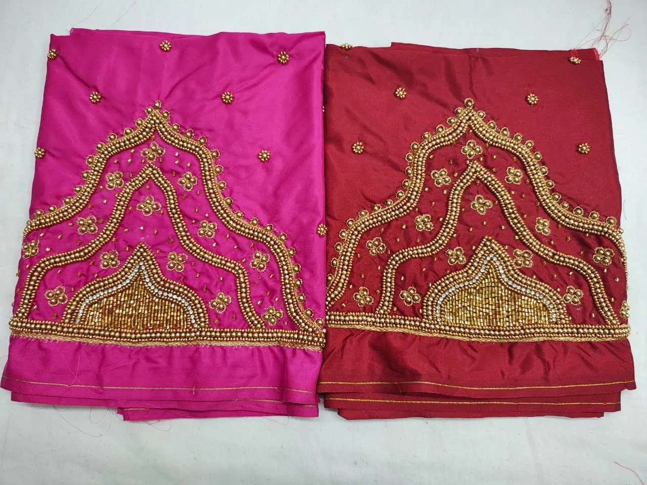 Red Temple Design Aari Work Blouse Premium Craft at Budget Price Limited Discount Offer - Image 6