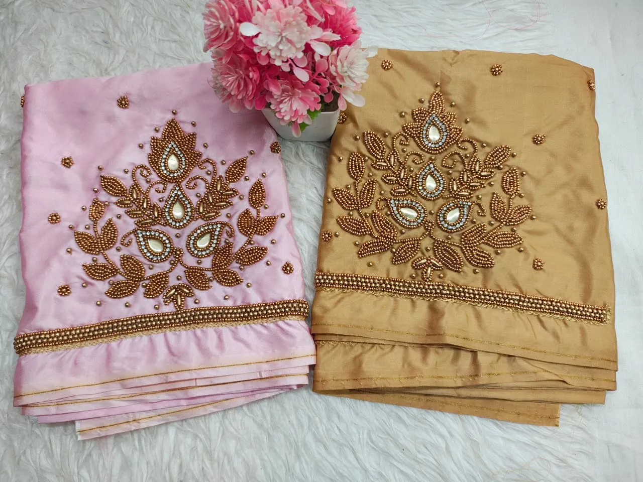 Royal Blue Aari Work Blouse Elegant Designer Piece at Budget Price Custom Sizes Available - Image 2