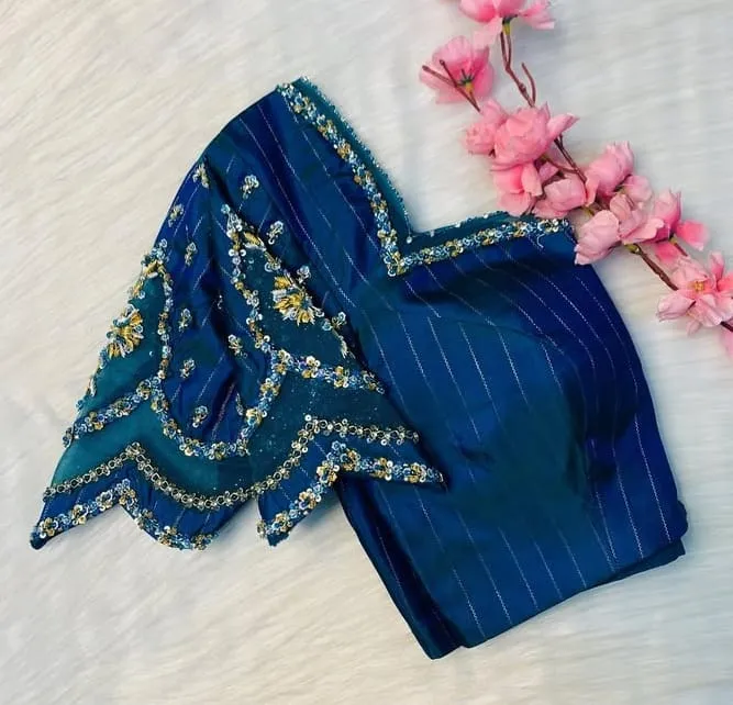 Royal Blue Maggam Work Blouse  Premium BudgetFriendly Designer Pick