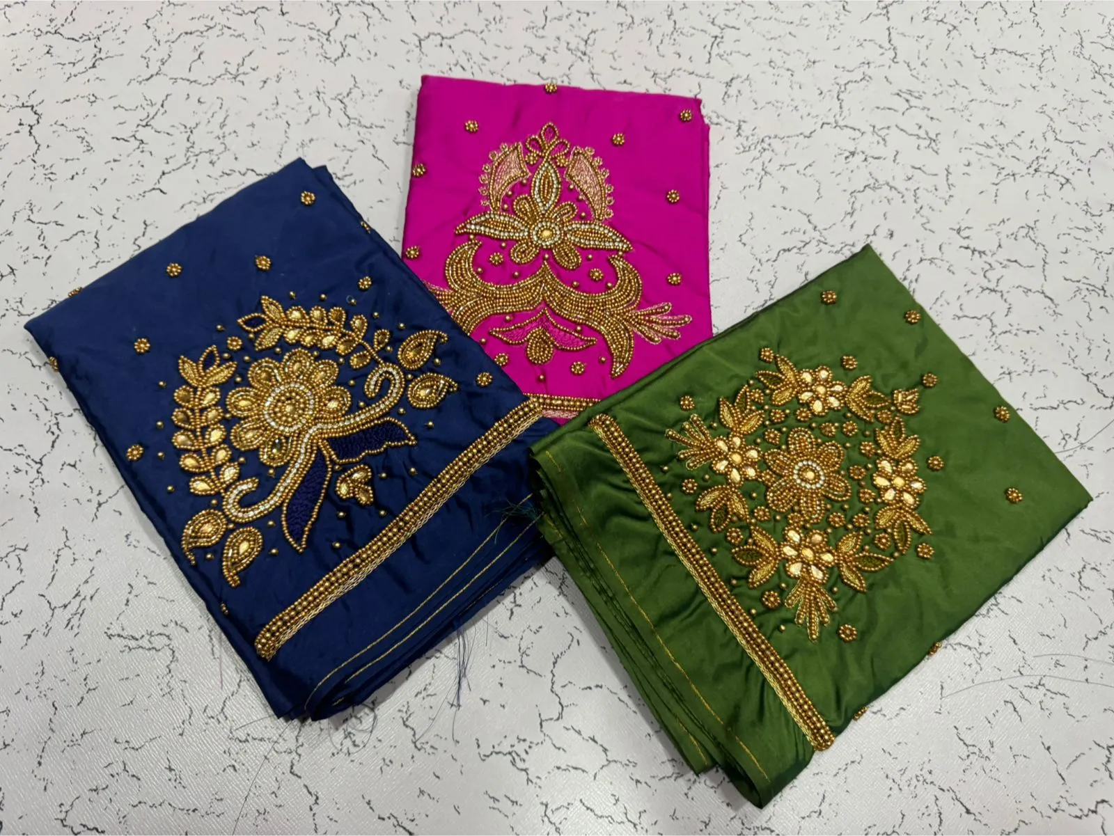 Royal Blue Simple Buti Maggam Work Blouse Under Budget  Premium FinishSmart Price