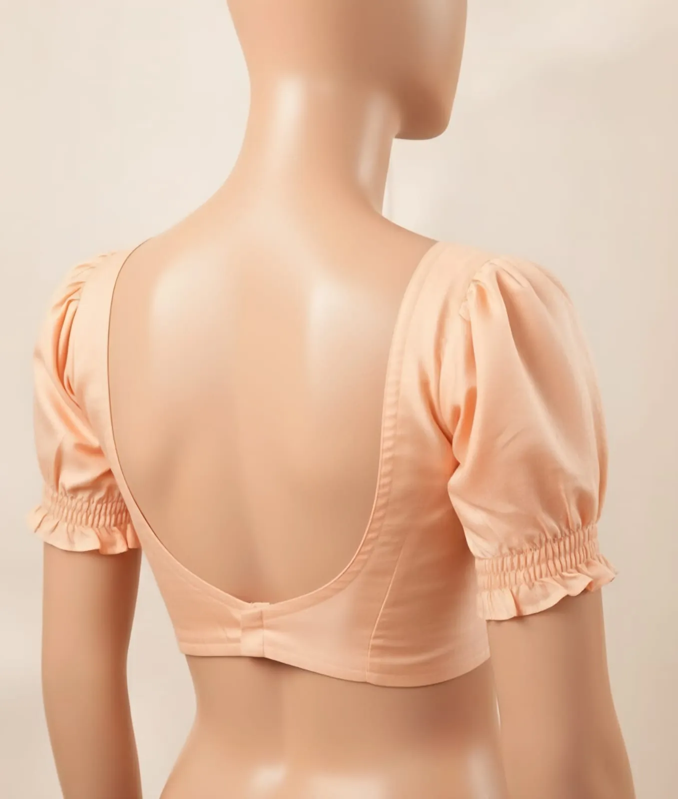 Style Redefined BudgetFriendly Puff Sleeves Back Open Blouse for Every Occasion - Image 5