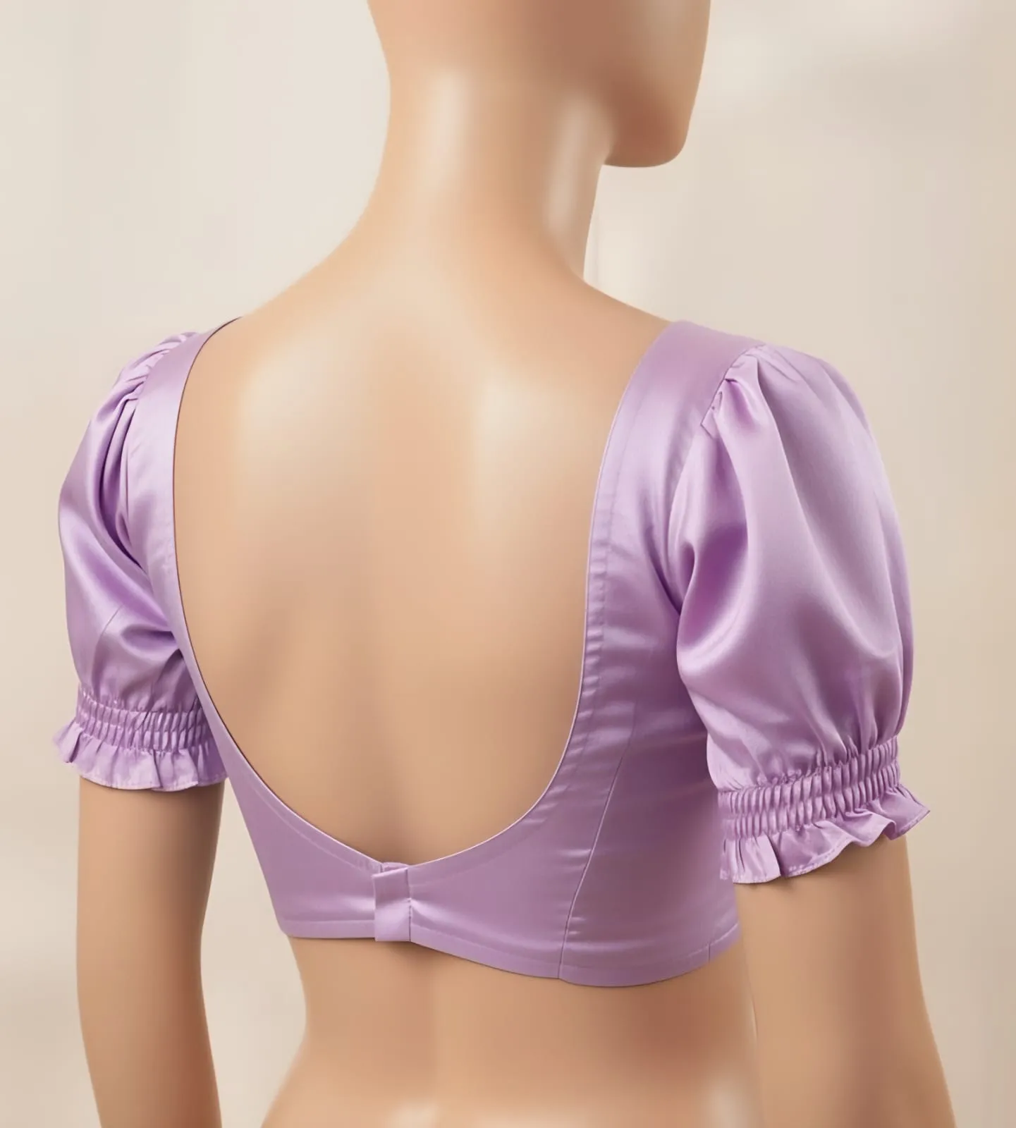 Style Redefined BudgetFriendly Puff Sleeves Back Open Blouse for Every Occasion - Image 8