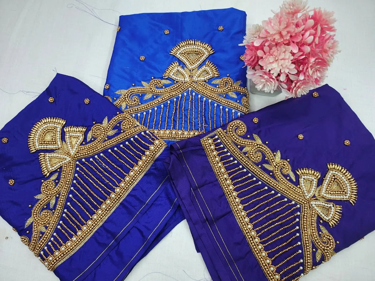 Trending Temple Design Aari Work Blouse in Majestic Purple LimitedTime Offer - Image 5