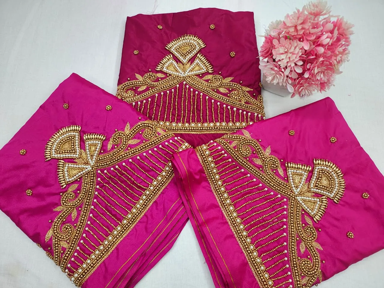 Trending Temple Design Aari Work Blouse in Majestic Purple LimitedTime Offer - Image 6