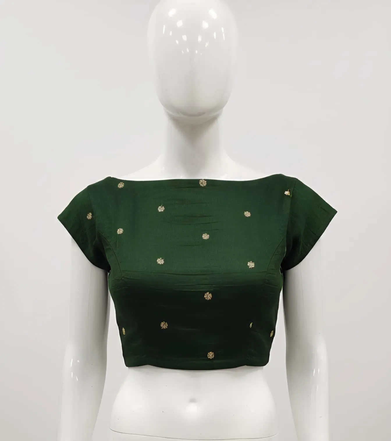 Trendy Boat Neck Gold Buti Blouse Premium Look at PocketFriendly Price - Image 5