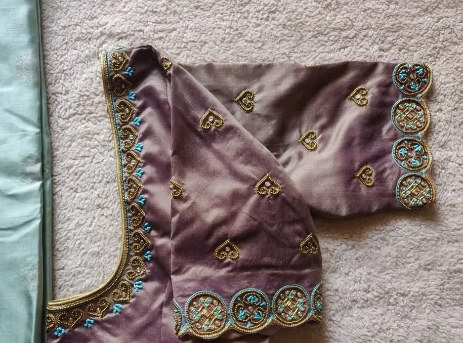 Chocolate Brown Cutwork Maggam Work Blouse for Weddings  Handcrafted Bridal Design
