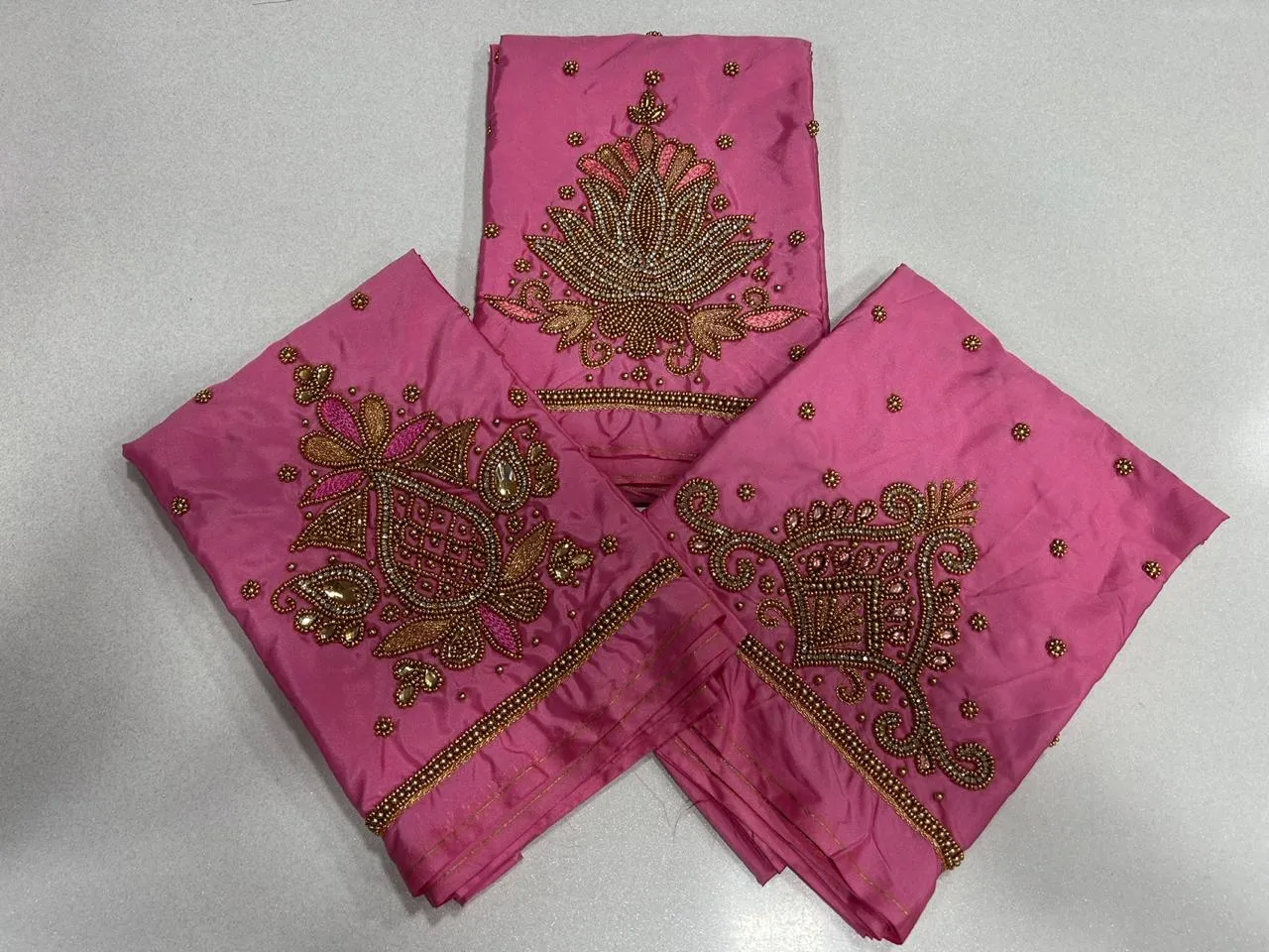 Dazzling Baby Pink Maggam Work Blouse mid LimitedTime Offer - Image 3