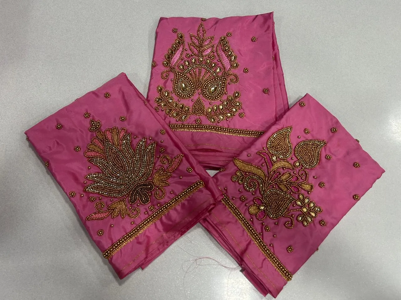 Dazzling Baby Pink Maggam Work Blouse mid LimitedTime Offer - Image 4