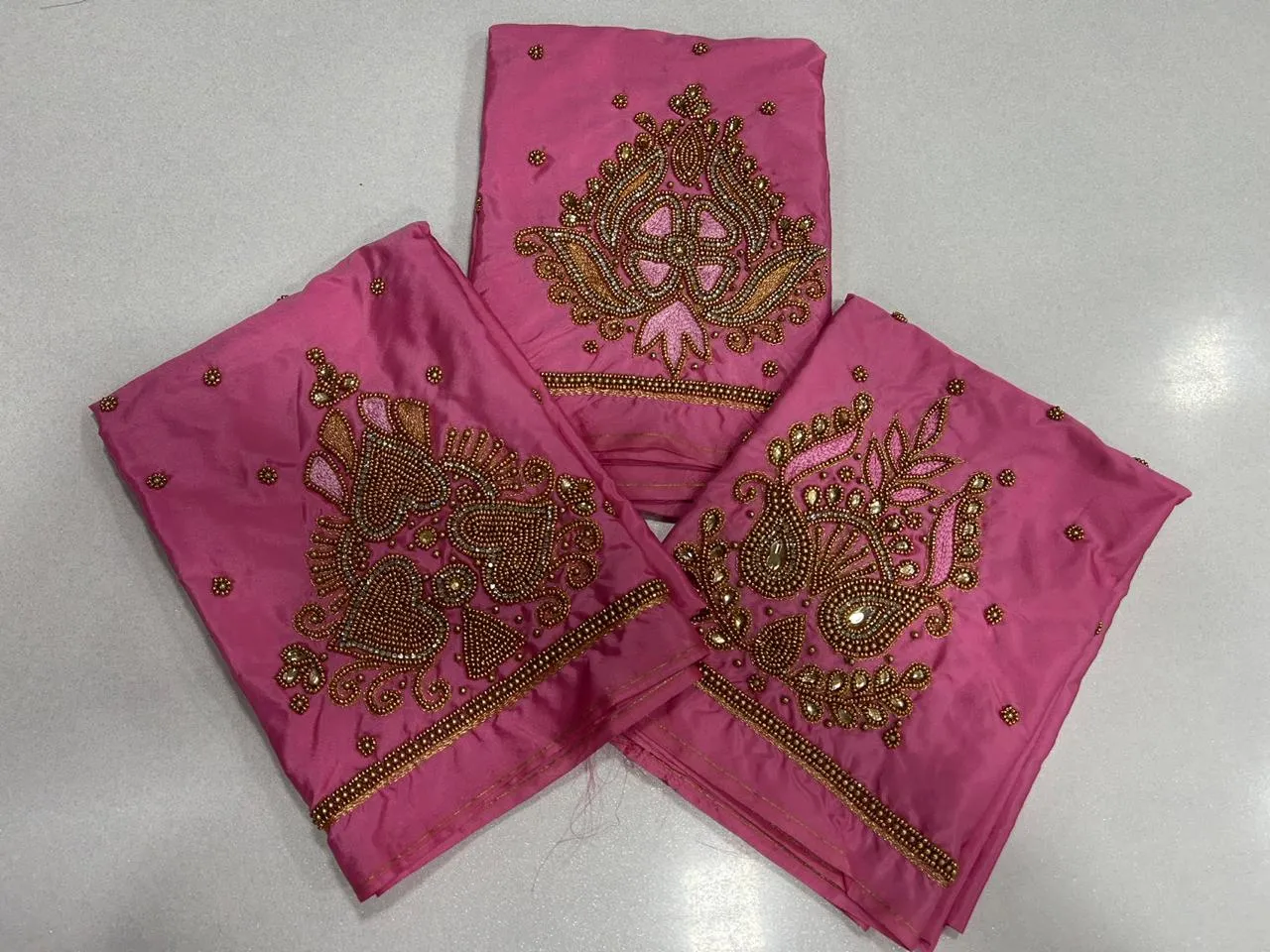 Dazzling Baby Pink Maggam Work Blouse mid LimitedTime Offer - Image 5