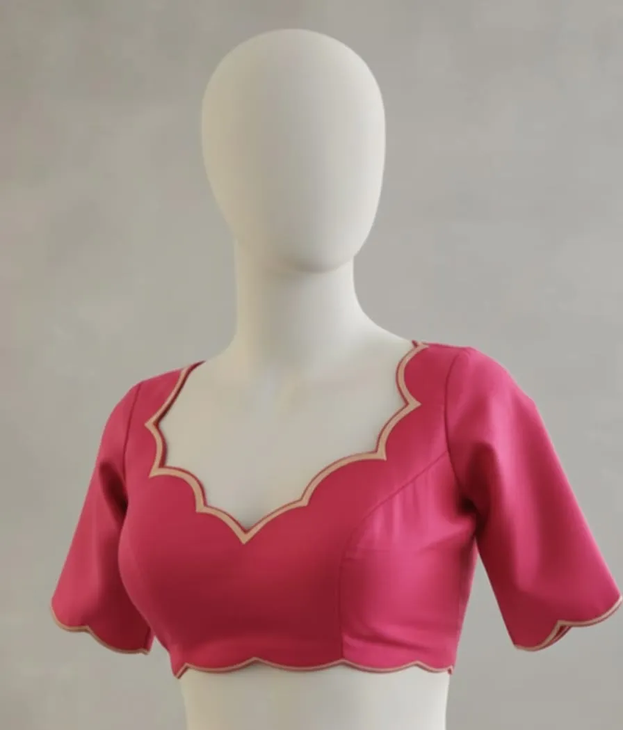 Half White Designer Cutwork Blouse  Fancy Ready Made Ethnic Collection