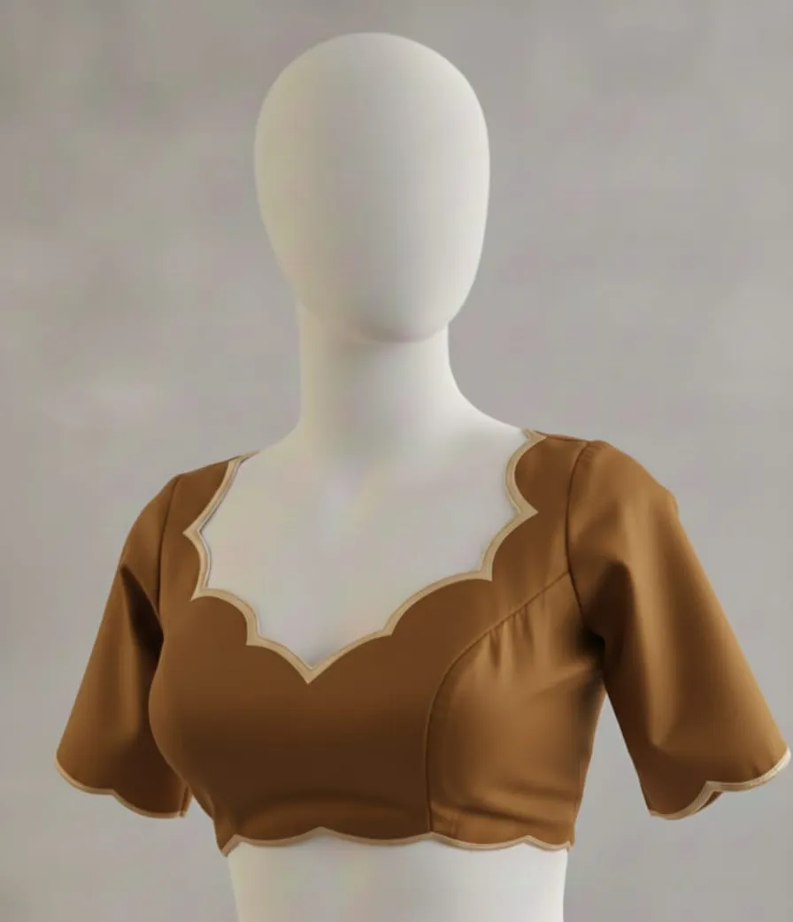 Half White Designer Cutwork Blouse Fancy Ready Made Ethnic Collection - Image 11