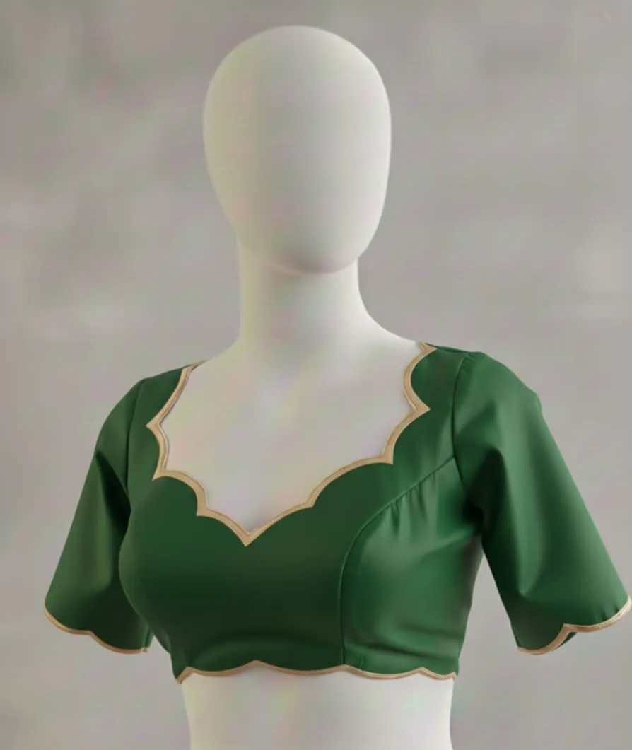 Half White Designer Cutwork Blouse Fancy Ready Made Ethnic Collection - Image 2