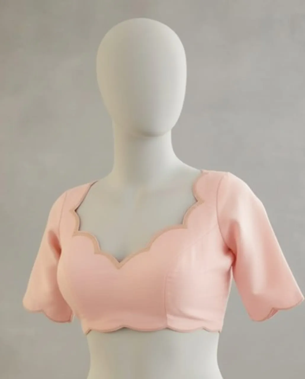 Half White Designer Cutwork Blouse Fancy Ready Made Ethnic Collection - Image 5