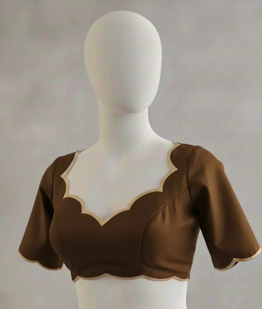 Half White Designer Cutwork Blouse Fancy Ready Made Ethnic Collection - Image 7