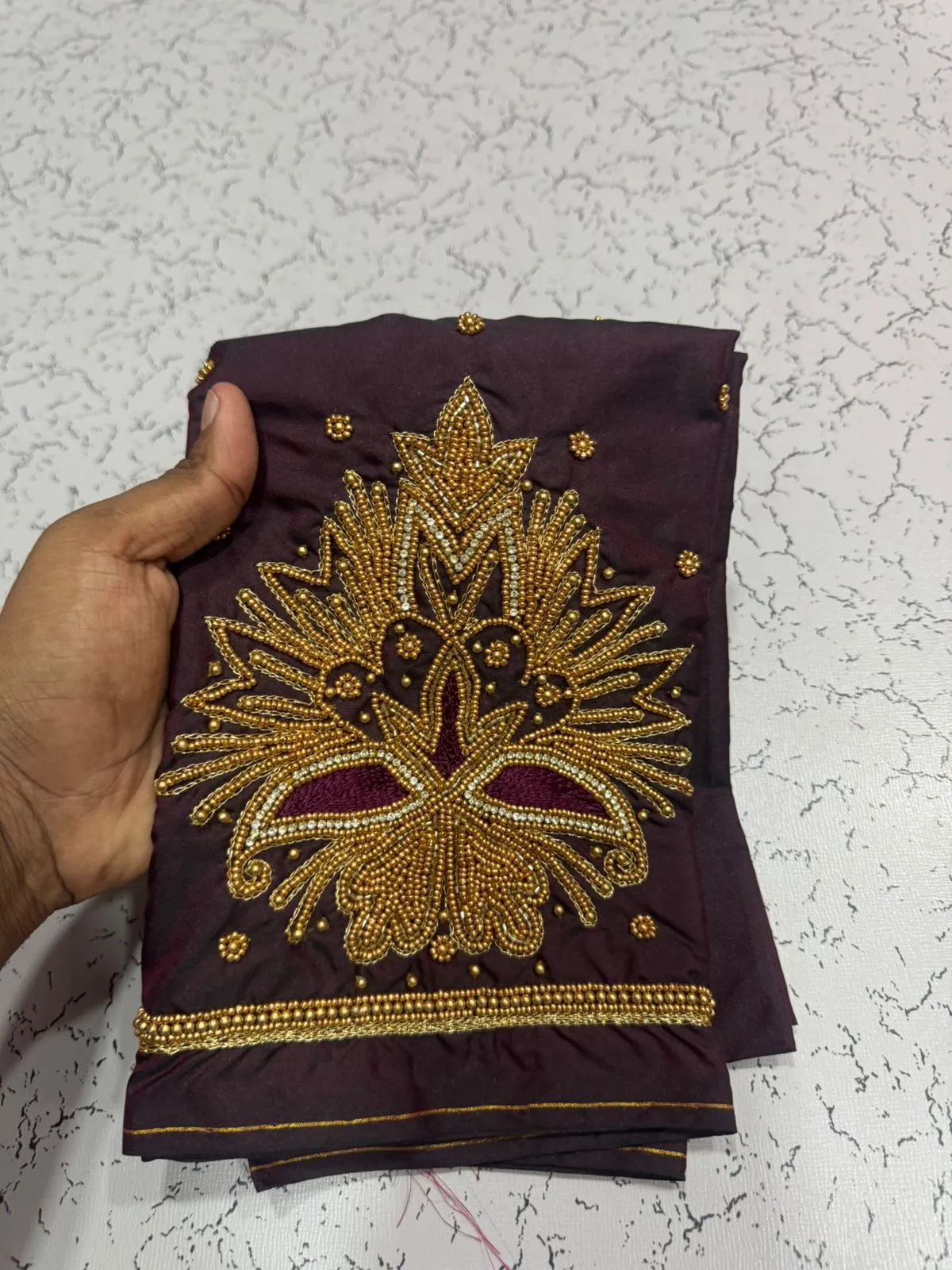 Latest Coffee Brown Maggam Work Blouse  Elegant Party Wear at a Budget Price