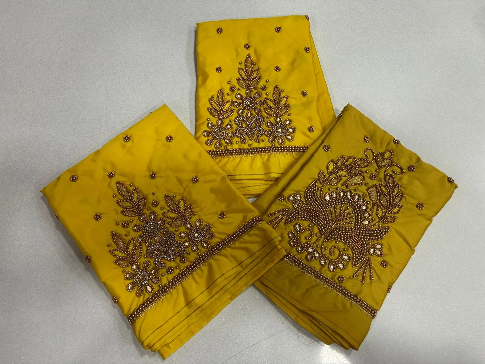 LIMITED OFFER Stunning Orange Maggam Work Blouse Designer Silk Hand Embroidered Top - Image 2