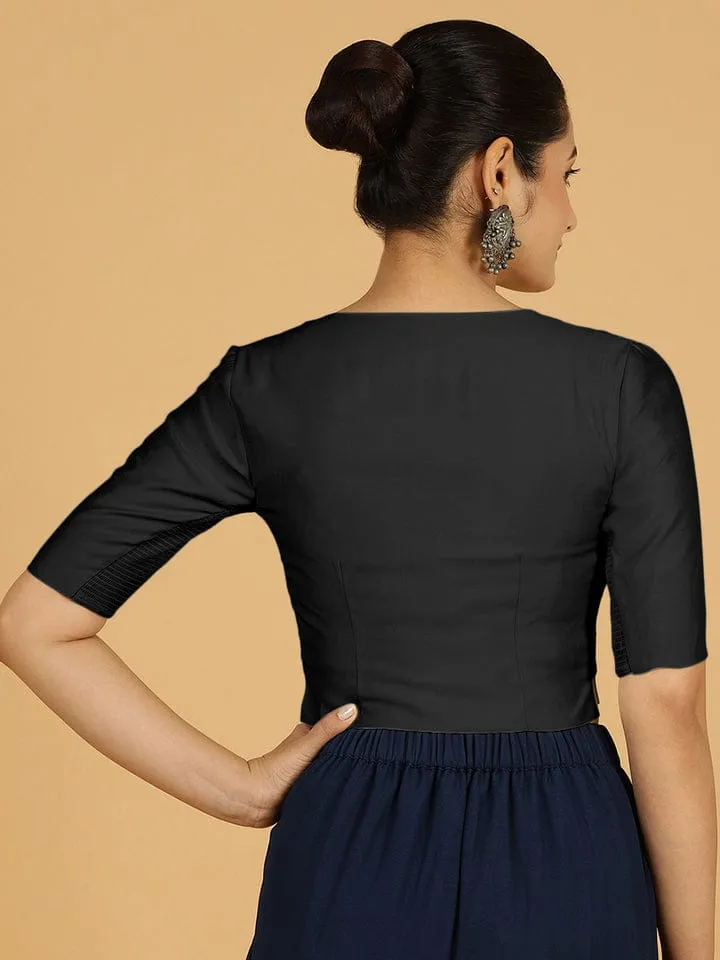 MustHave Black Fancy Blouse Versatile Women's Party Top - Image 2