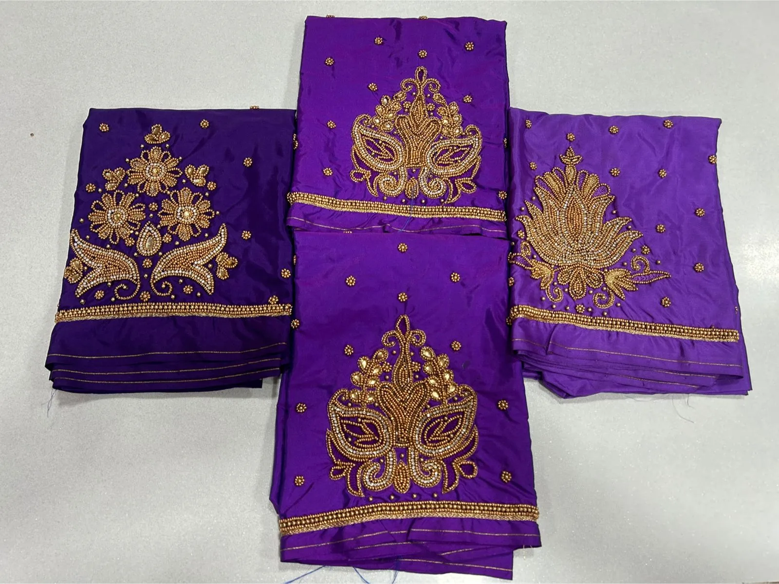 Opulent Violet Maggam Work Blouse Hand Embroidered Designer Piece  Exclusive Must Have