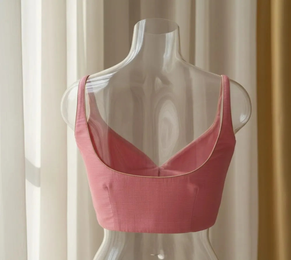 Peach Short Sleeves Fancy Blouse  Ready to Wear  Trendy Style