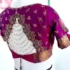 Traditional Bridal Maggam Work Blouse in Purple