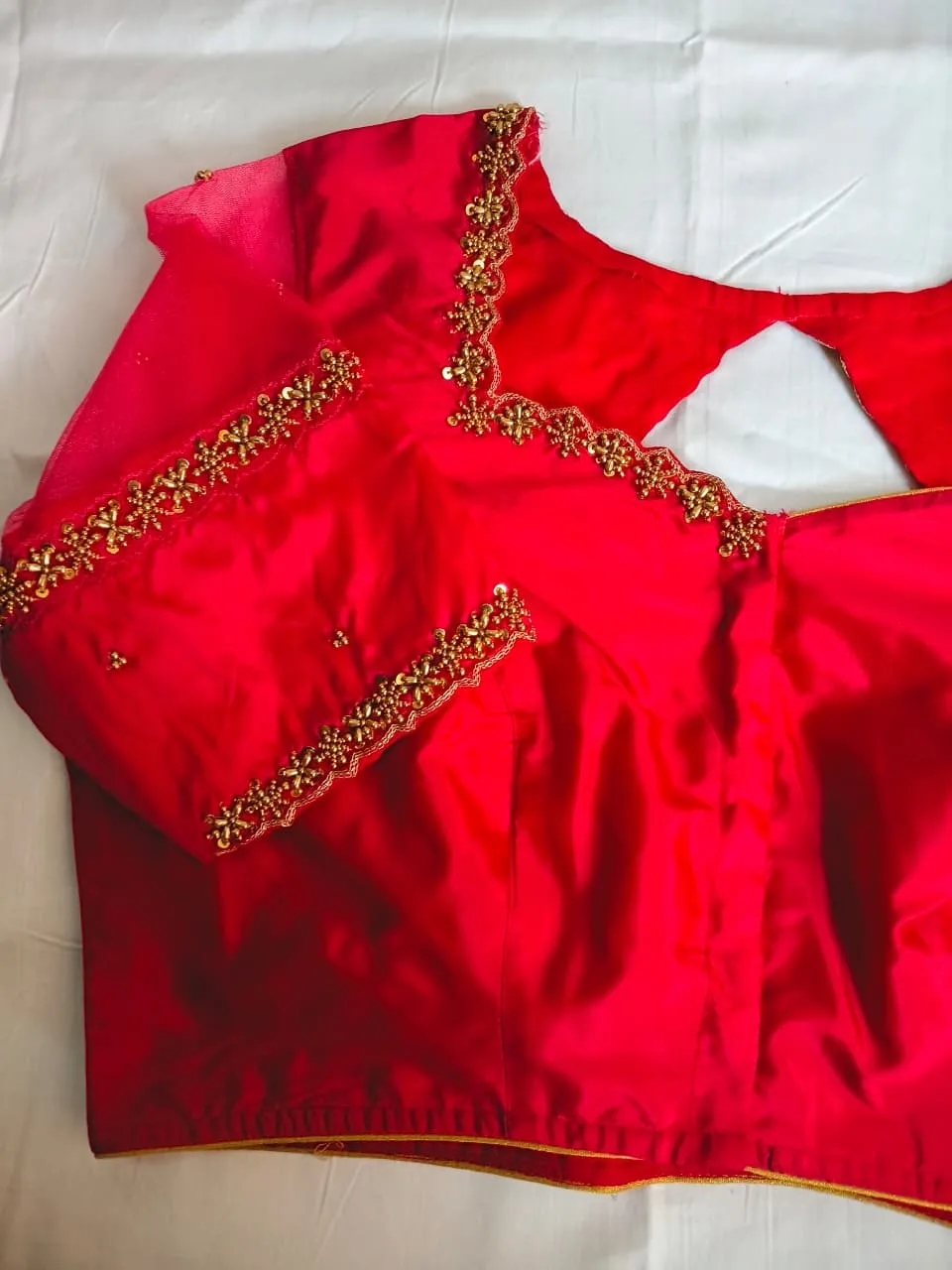 Premium Pink Net Maggam Blouse  Latest Designer Fashion with High Elegance