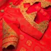 Traditional Bridal Maggam Work Blouse in Red