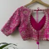 Traditional Bridal Maggam Work Blouse in Pink